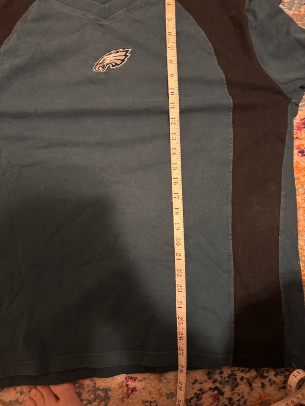 Vintage Y2K NFL Philadelphia Eagles V Neck Shirt Retro Embroidered Logo XL/XXL - Picture 7 of 8